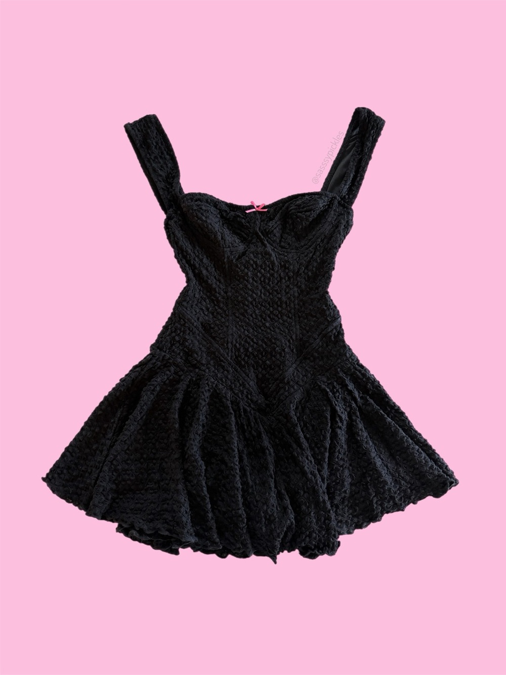 Dolls Kill New Pink | I Could Care Less Mini Dress in Black